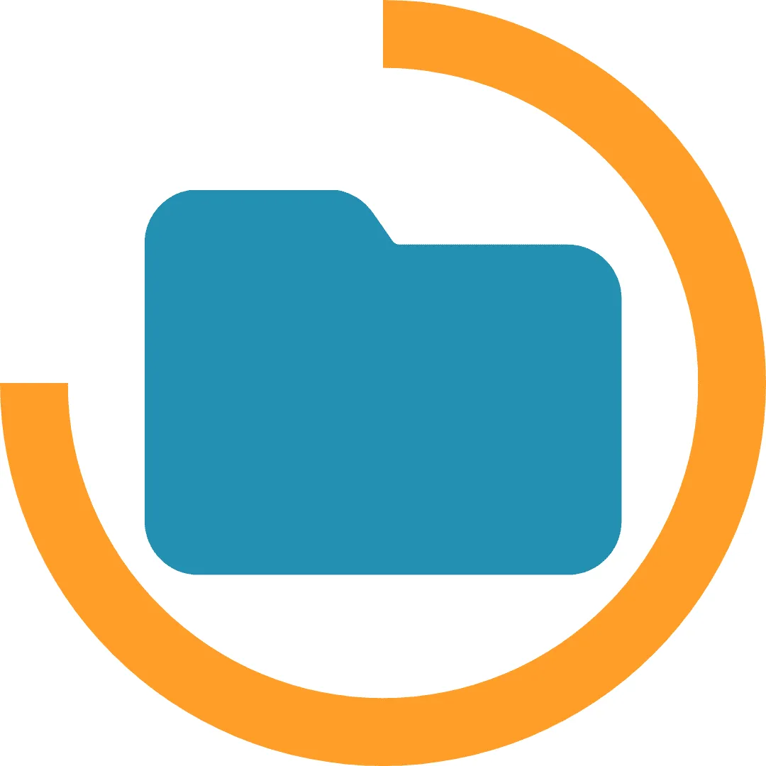 Ícono de carpeta en OpenKM, que representa el almacenamiento organizado de documentos y la gestión estructurada de archivos